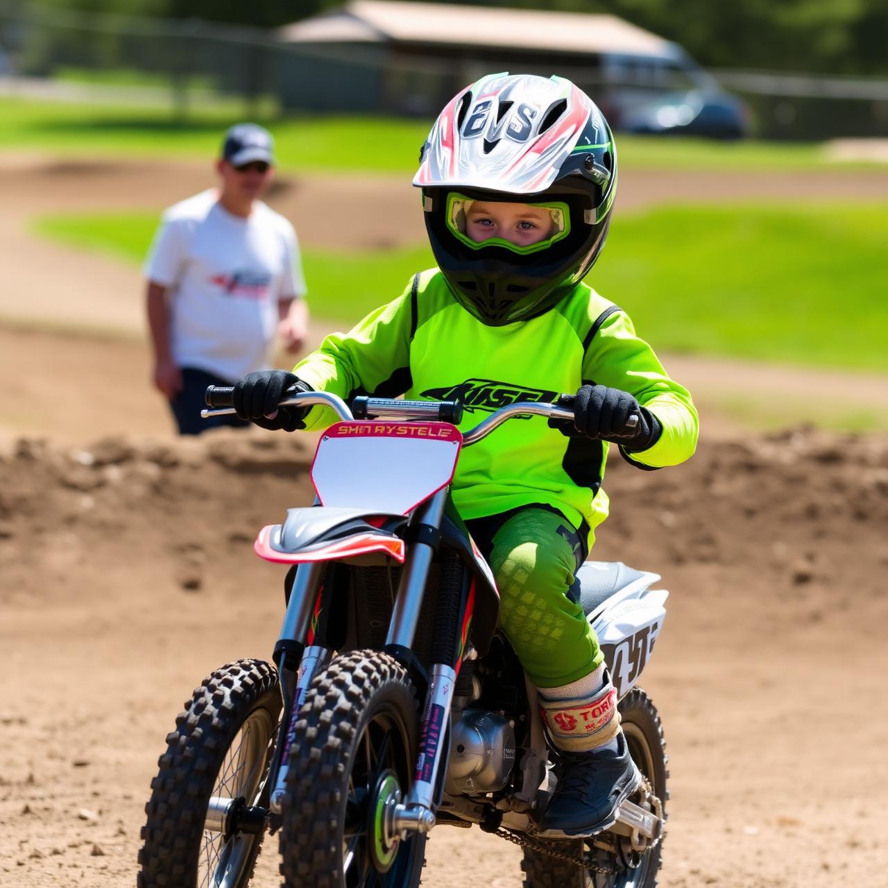 Ragazzo durante allenamento minicross